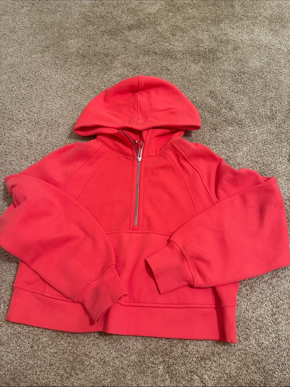 Pink Hooded Half-Zip scuba